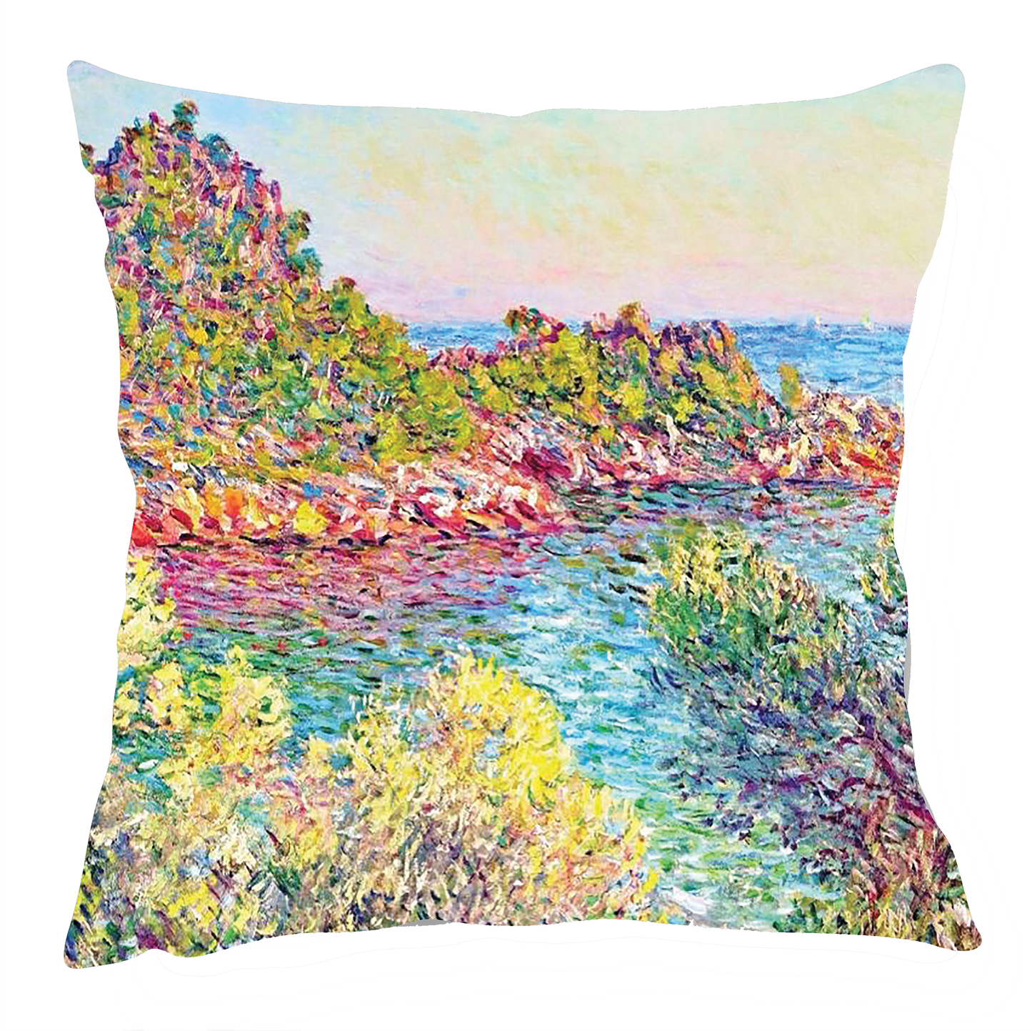 Monet's "Landscape near Montecarlo" Inspired Cushion Cover