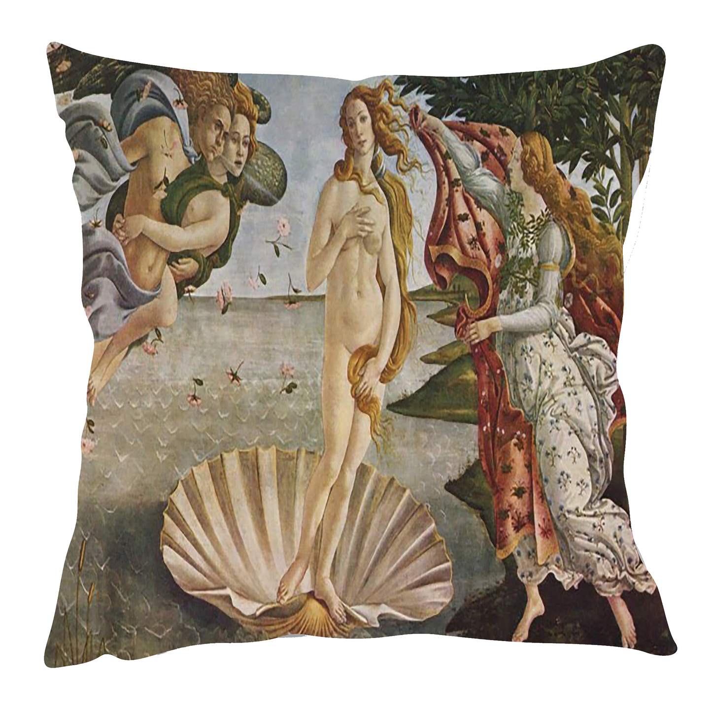 Sandro Botticelli's "The Birth of Venus" Inspired Cushion Cover