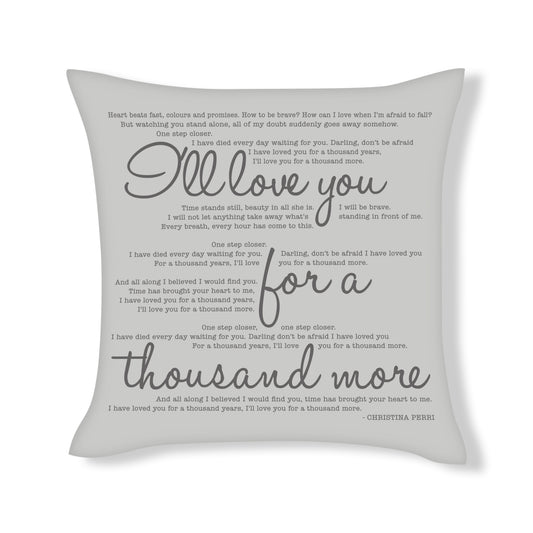 Thousand Years - Christina Perri - Song Lyric Inspired Cushion Cover