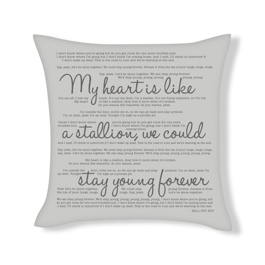 Alone together - Fall out boy - Song Lyric Inspired Cushion Cover