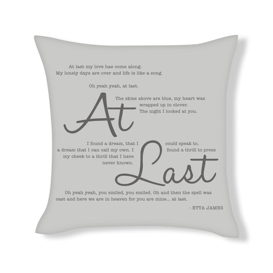 At last - Etta James - Song Lyric Inspired Cushion Cover