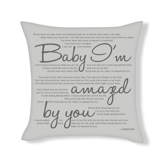 Amazed by you - Lonestar - Song Lyric Inspired Cushion Cover