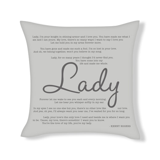 Kenny Rogers - Lady  - Song Lyric Inspired Cushion Cover