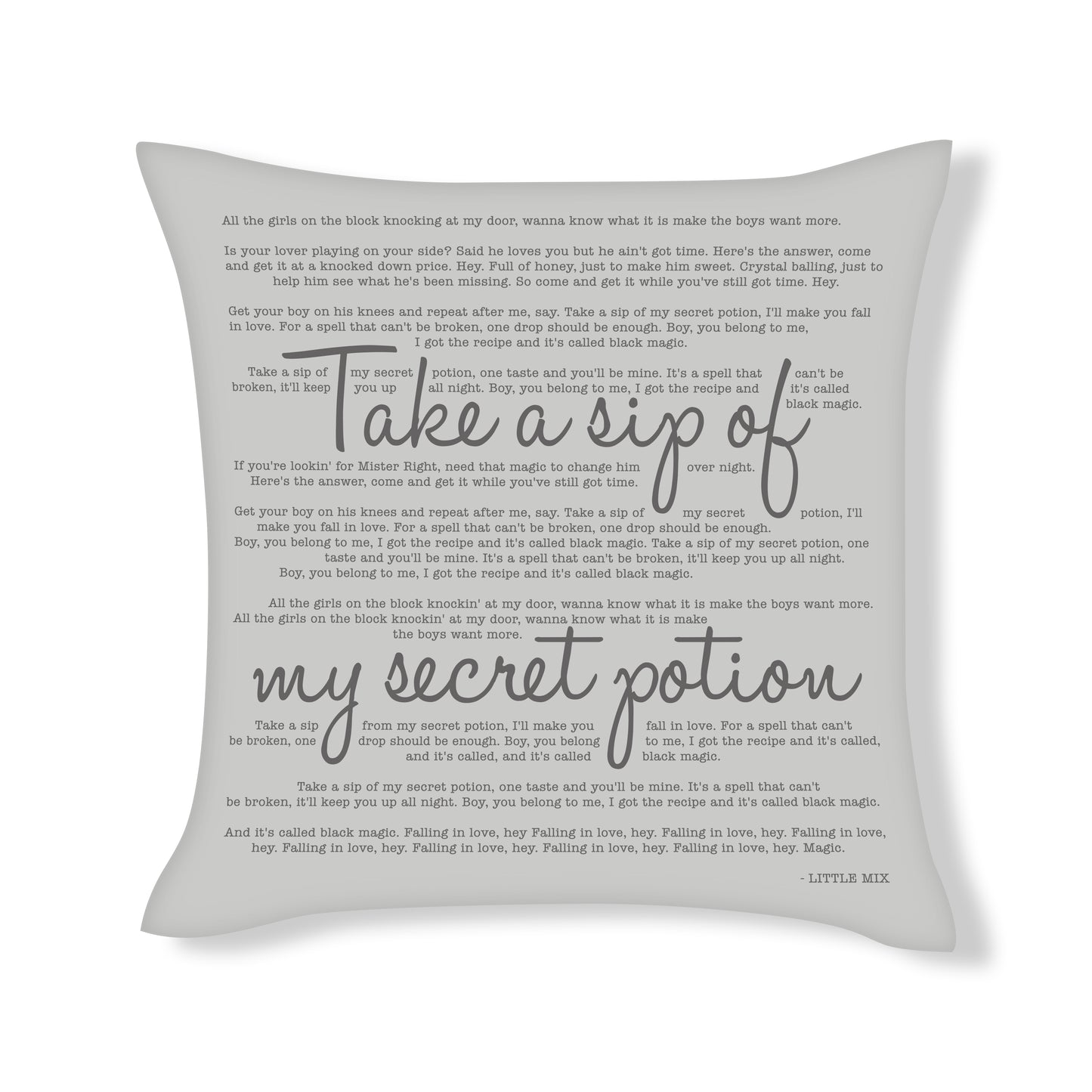 Little Mix - Black Magic - Song Lyric Inspired Cushion Cover