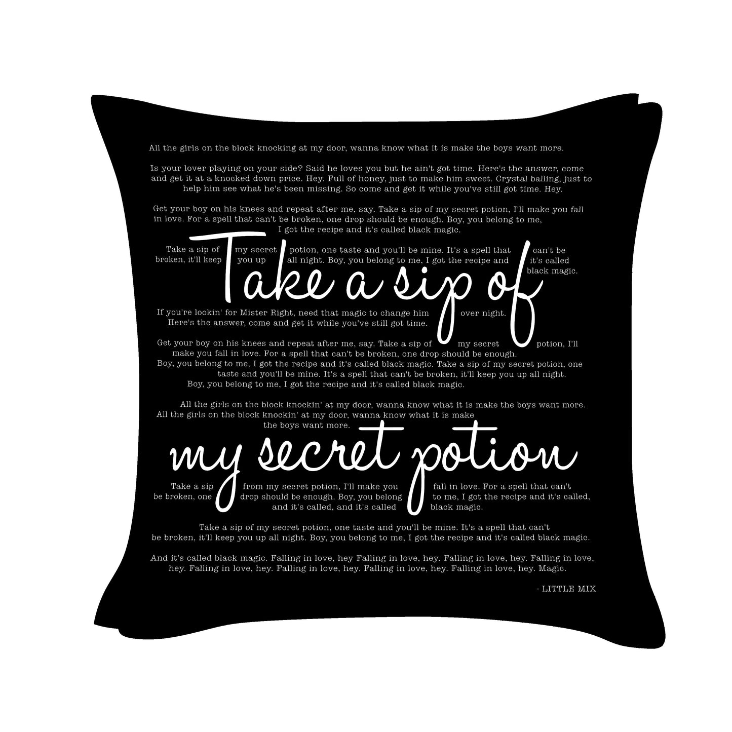 Little Mix - Black Magic - Song Lyric Inspired Cushion Cover