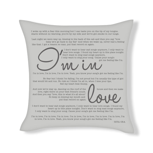 Rita Ora - Your Song - Song Lyric Inspired Cushion Cover