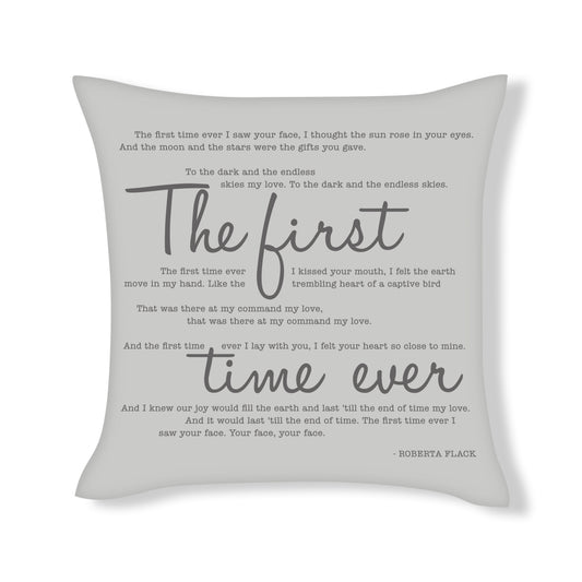 Roberta Flack - First Time - Song Lyric Inspired Cushion Cover
