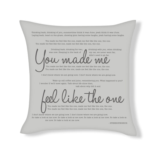Stereophonics - You made me feel like - Song Lyric Inspired Cushion Cover