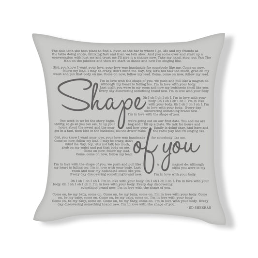 Ed Sheeran - Shape of You - Song Lyric Inspired Cushion Cover