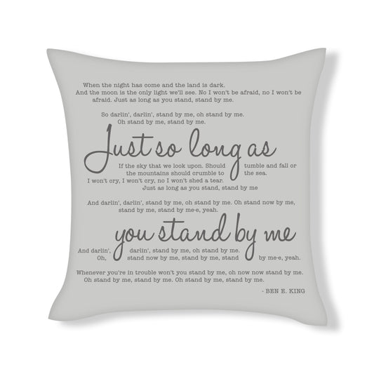 Ben E. King - Stand by Me - Song Lyric Inspired Cushion Cover