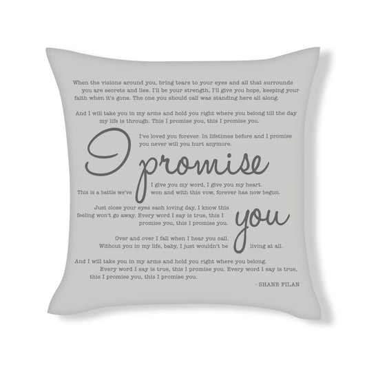 Shane Filan - I promise you - Song Lyric Inspired Cushion Cover