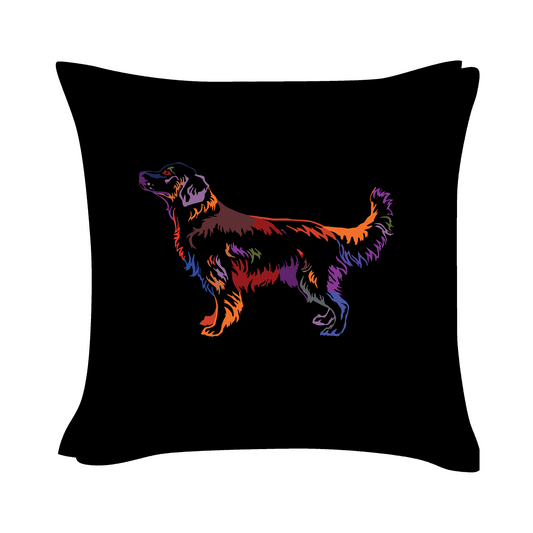 Golden Retriever Art - Black Cushion Cover