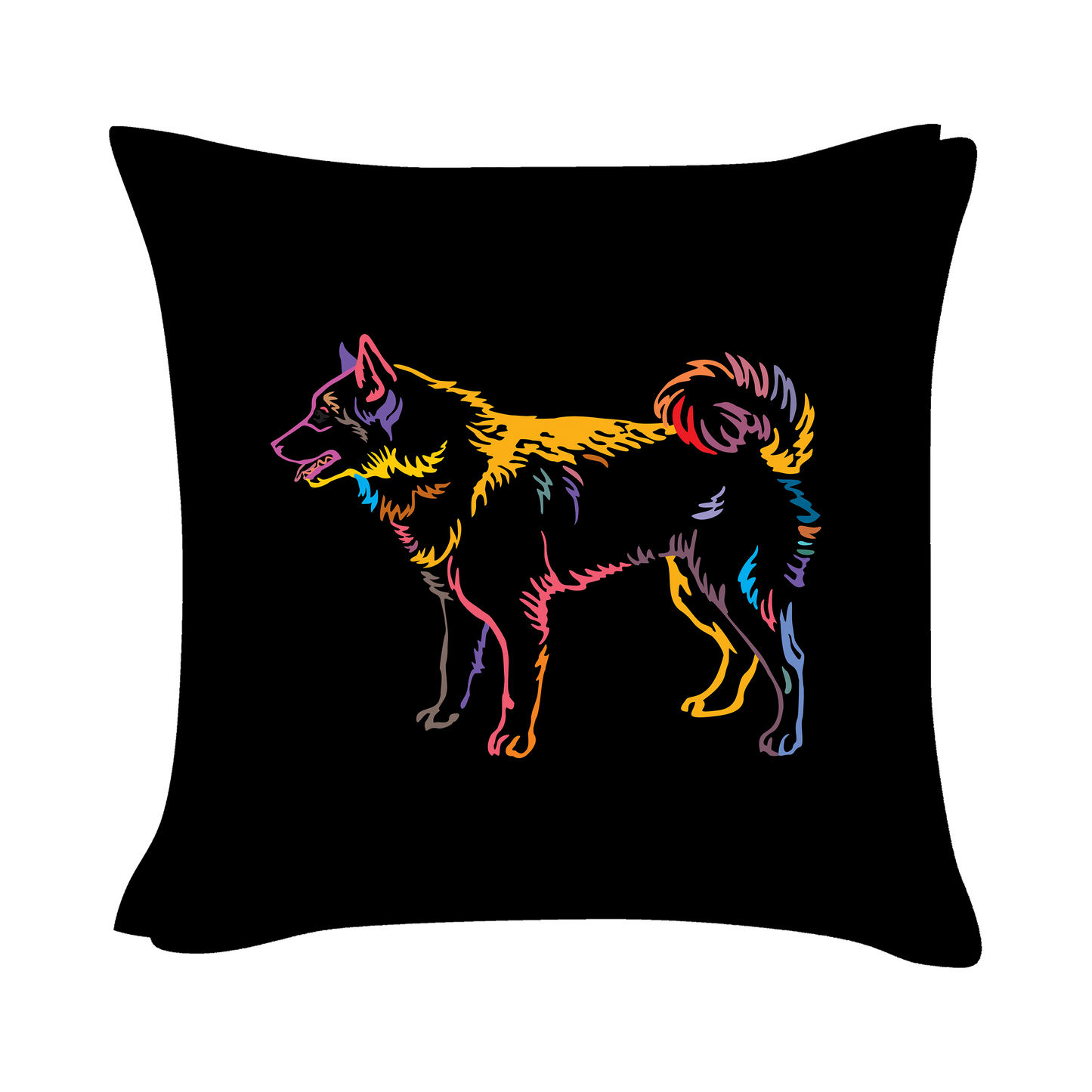 Spitz Art - Black Cushion Cover