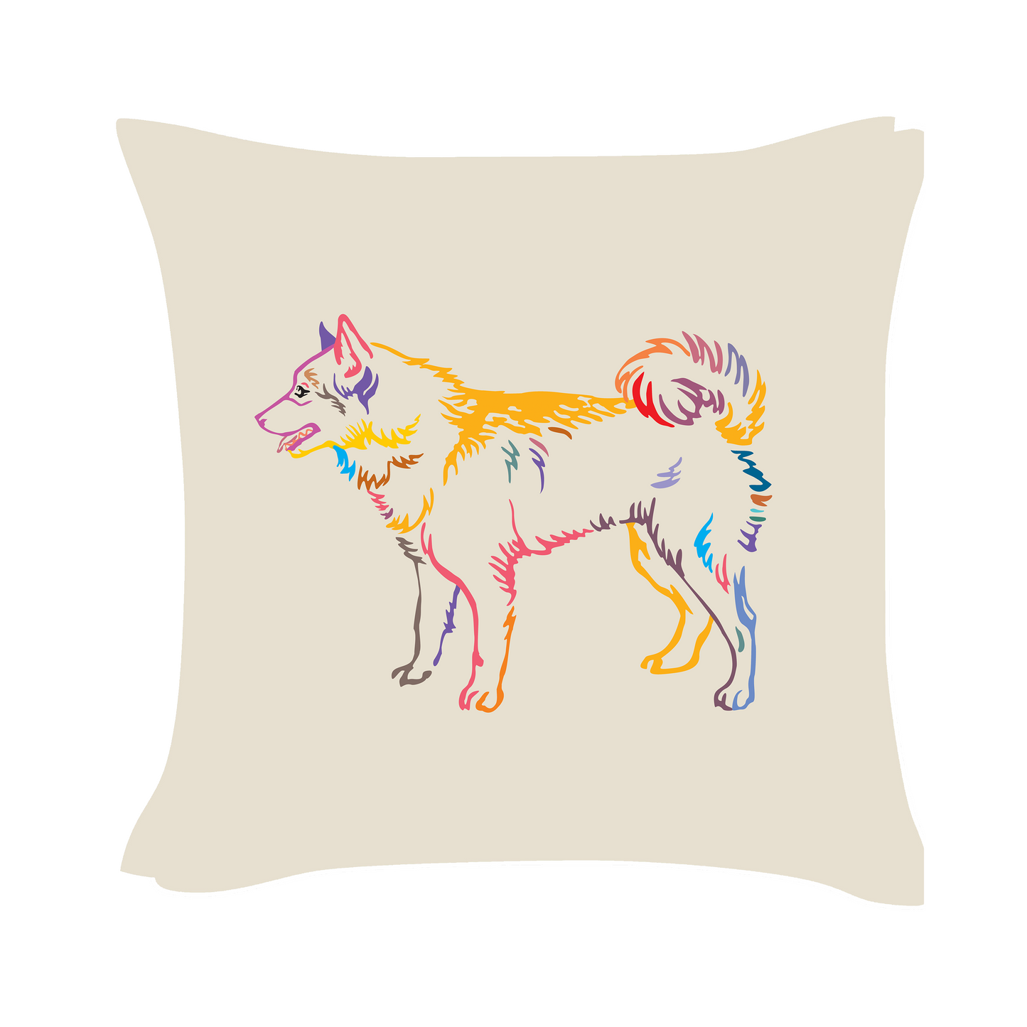 Spitz Art - Beige Cushion Cover
