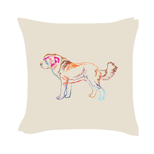 St Bernard Art - Beige Cushion Cover